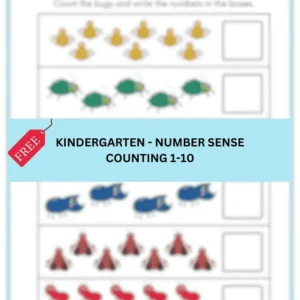 free kindergarten counting math worksheet number sense