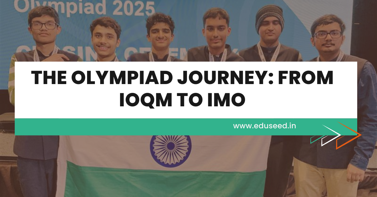 The Olympiad journey: A student progressing from IOQM to IMO, highlighting preparation, learning, and achievements in mathematics competitions.