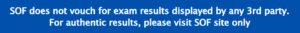 SOF IMO 2025-26 Results are announced only in the official webpage.