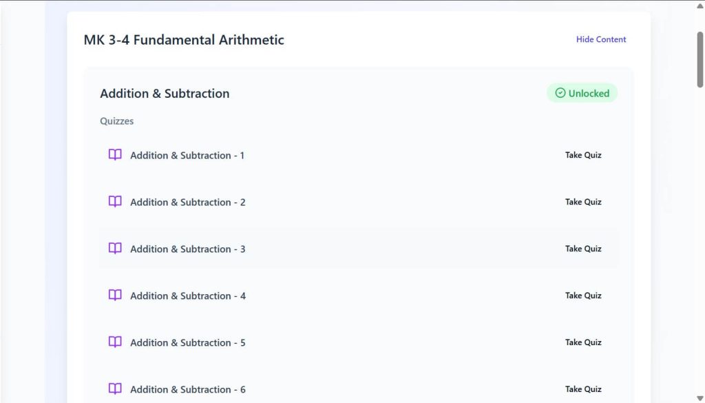 MK 3-4 Fundamental Arithmetic