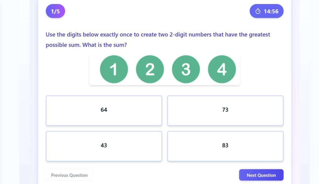 Math Kangaroo practice question.